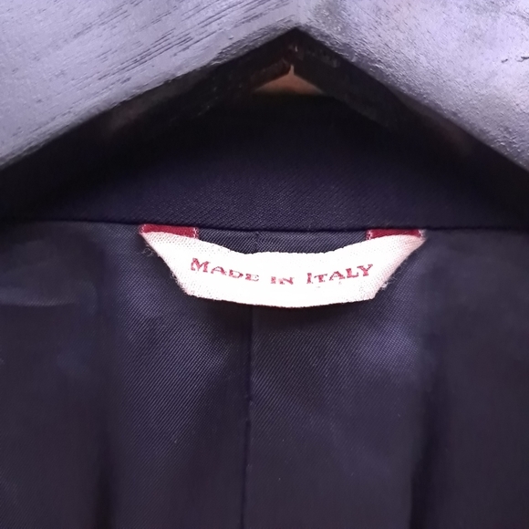 ANDREW CARRINGTON Dark Blue 2 Button Men's Jacket Sz 42R 100% Wool Made In Italy - Picture 7 of 16